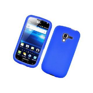 Samsung Galaxy Exhilarate i577 SGH I577 Blue Soft Silicone Gel Skin Cover Case Cell Phones & Accessories