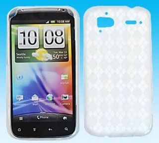 HTC Sensation PU Skin, Transparent Clear Jelly Silicon Case, Cover ,Faceplate, SnapOn, Protector Cell Phones & Accessories