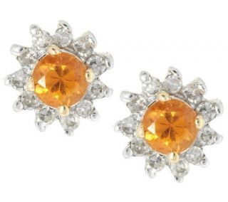 0.20 ct tw Montana Sapphire & Diamond Stud Earrings, 14K —
