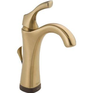 Delta 592T CZ DST Addison Single Handle Lavatory Faucet with Touch2O.xt Technology, Champaign Bronze   Touch On Bathroom Sink Faucets  