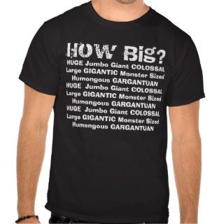 Funny t shirt   HOW BIG? black and white