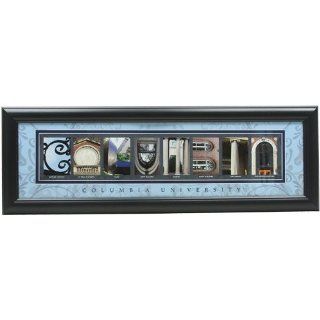 NCAA Columbia University Lions 8'' x 24'' Framed Letter Art : Business Card Holders : Office Products