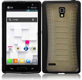 For LG Optimus L9 P769 MS769 Lined PC+TPU Cover Case Clear/Black Accessory: Cell Phones & Accessories
