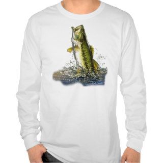 Leaping largemouth bass tees