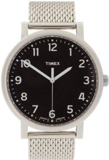 Timex Men's IQ T2N602 Silver Stainless Steel Quartz Watch with Black Dial Timex Watches