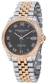 Stuhrling Original Men's 599G.05 Symphony Regent Coronet Swiss Quartz Date Rose Tone Stainless Steel Bracelet Watch: Watches