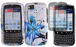 Blue Splash Hard Case Cover+LCD Screen Protector for Motorola Admiral XT603: Cell Phones & Accessories