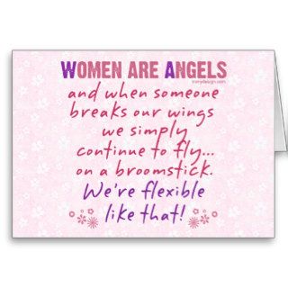 Women are Angels Greeting Cards
