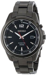 Seiko Men's SKA605 KINETIC " Exclusive" Black Ion Plated Stainless Steel Watch at  Men's Watch store.