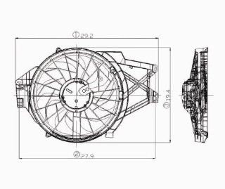 1998 FORD MUSTANG 3.8L RADIATOR & CONDENSER COOLING FAN ASSEMBLY (F8ZZ 8C607 BA)   620470: Automotive