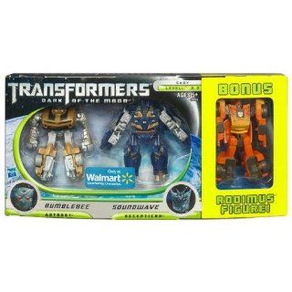 Transformers 3 Dark of the Moon Movie Exclusive Cyberverse Legion Class Action Figure 3Pack Bumblebee vs. Soundwave with Bonus Rodimus: Toys & Games