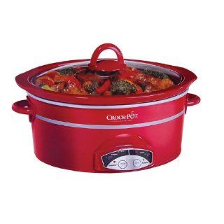 Crock Pot SCVP603 R Smart Pot 6 Quart Oval Shaped Slow Cooker with Little Dipper, Red: Kitchen & Dining