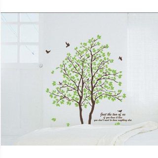 DIY Large Wall Quote Decor Art Decal Sticker Removable Green Tree Leaves Birds: Kitchen & Dining