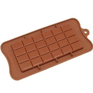 Freshware CB 607BR Break Apart Chocolate Bar Silicone Mold, Brown Candy Making Molds Kitchen & Dining