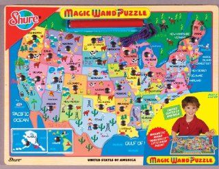 T.S. Shure USA Map Magic Wand Puzzle: Toys & Games