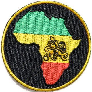 Rasta Lion Of Judah RASTAFARI ETHIOPIAN Reggae Jamaica Flag Jacket T shirt Patch Sew Iron on Embroidered Badge Sign: