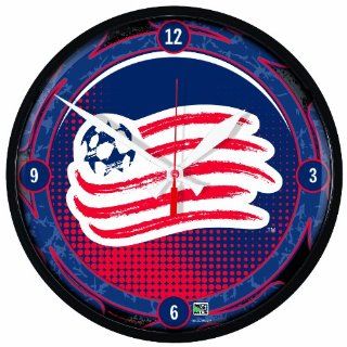 MLS New England Revolution Round Clock : Sports Fan Wall Clocks : Sports & Outdoors