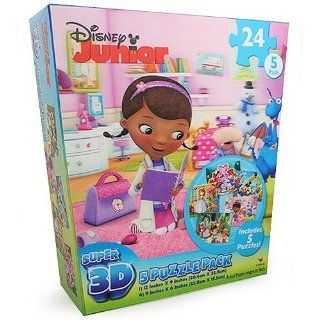 Disney Junior 5 Puzzle Pack [24 Pieces Each]: Toys & Games