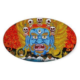 Cool oriental tibetan thangka god  tattoo art sticker