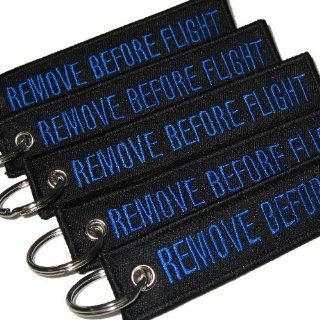Rotary13B1   Remove Before Flight   Keychain   Black/Blue   5pcs: Automotive