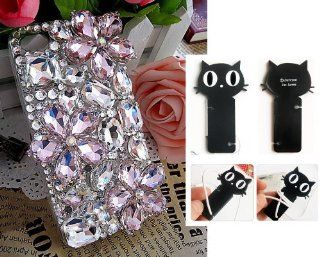 Crystal 3D Flower DIY Handmade Coque Case for Iphone 5 or 5S (Package Included Cord Wrap): Cell Phones & Accessories