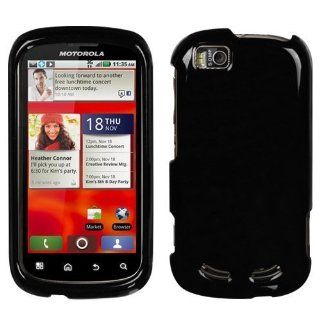 Black Rubberized Crystal Hard Case Cover for T Mobile Motorola Cliq 2 Android Mobile Phone: Cell Phones & Accessories