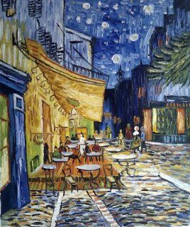 Large Fine Art oil on canvas painting. Reproduction of "Starry Night" by Vincent Van Gogh  