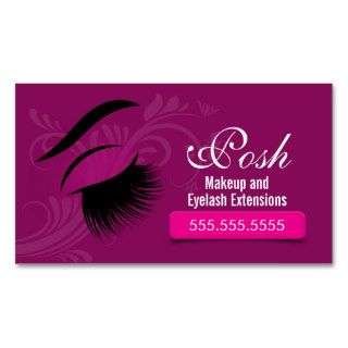 Makeup Artist and Eyelash Extensions Business Card