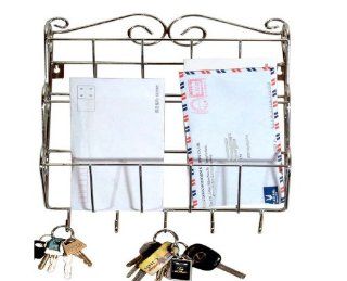 Chrome Letter Mail Organizer & Key Rack (Item #38 620 Cr)   Kitchen Storage And Organization Product Accessories