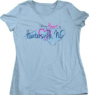 I Left my Heart in Huntersville, NC Ladies' T shirt  North Carolina Pride Clothing