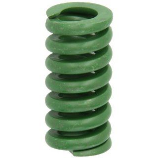 Die Spring, Extra Heavy Duty, Closed & Ground Ends, Green, 1.25" Hole Diameter, 0.625" Rod Diameter, 2.5" Free Length, 1525lbs Spring Rate (Pack of 10) Compression Springs