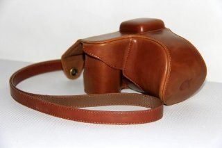 Shapotkina PU Leather Vintage Professional Camera Bag/case for SONY Camera NEX5R 18 55MM lens Brown Color+Westlinke LOGO stylus : Vintage Camera Case For Sony Nex : Camera & Photo