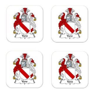 Vans Family Crest Square Coasters Coat of Arms Coasters   Set of 4  