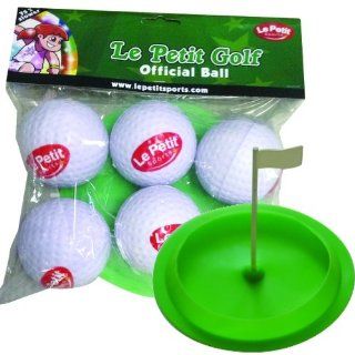 Le Petit Sports   Golf Soft Oversized Foam & Rubber Balls   Pack 6   with Flag Cup Target (2.5 inch   Low flight   Safe play) Sports & Outdoors