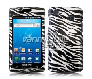 VMG Silver/Black Zebra Design Hard 2 Pc Plastic Snap On Case for Samsung Capt Cell Phones & Accessories