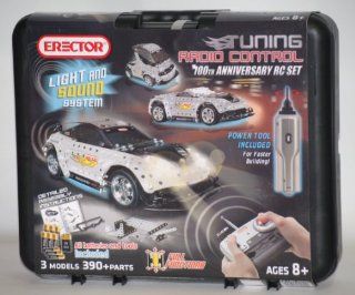 Erector Tuning Radio Control 100th Anniversary RC Remote Control Set   Batteries and Tool Included   Includes Headlights and Sound System: Toys & Games