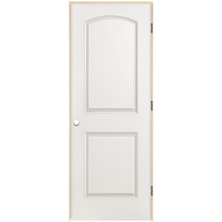 ReliaBilt 2 Panel Round Top Hollow Core Smooth Molded Composite Left Hand Interior Single Prehung Door (Common: 80 in x 18 in; Actual: 81.75 in x 19.75 in)