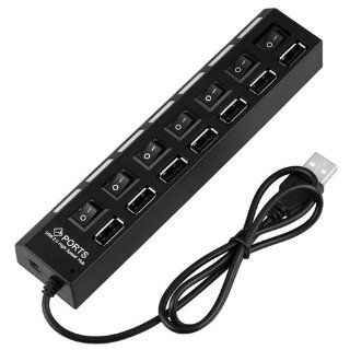 Generic 7 Port USB Hub with ON/OFF Switch, Black (7 Port USB Hub): Computers & Accessories