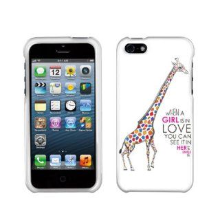 Hard Plastic Snap on Cover Fits Apple iPhone 5 5S Female Giraffe In Love AT&T, Cricket, Sprint, Verizon (does NOT fit Apple iPhone or iPhone 3G/3GS or iPhone 4/4S or iPhone 5C): Cell Phones & Accessories