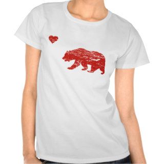 Vintage California Love Bear & Heart T shirt