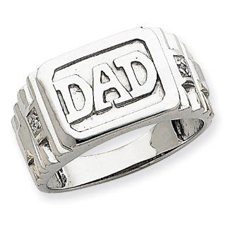 14k White Gold G H SI2 Quality Diamond men's DAD Ring. Metal Wt  5.01g: Jewelry