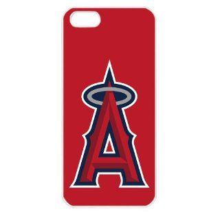 MLB Major League Baseball Los Angeles Angels of Anaheim iPhone 5 TPU Soft Black or White case (White): Cell Phones & Accessories