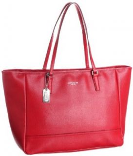 Coach 23576 Vermillion Red Saffiano Leather Medium East West Tote: Shoes