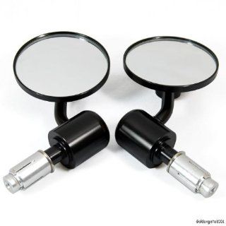 Black Motorcycle ATV Rear View Bar End Mirror Universal Fit 7/8" Pair Brand NEW Classic: Automotive