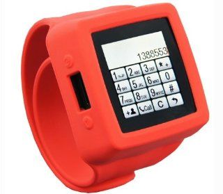 Watch Mq666a 1.5" TFT Touch Screen Watch Phone Snap on with Touch Screen with 3.2m Hd Camera for Iphone Bluetooth Fm Radio Mp3 Playback  red: Cell Phones & Accessories