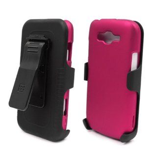 Samsung i667 Focus 2 Rose Pink Cover Case + KickStand Belt Clip Holster + Naked Shield Screen Protector: Cell Phones & Accessories