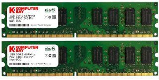 Komputerbay 2GB 2X 1GB DDR2 667MHz PC2 5300 PC2 5400 DDR2 667 (240 PIN) DIMM Desktop Memory: Computers & Accessories