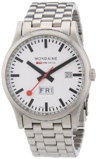 Mondaine Men's A667.30308.16SBM Sport I Day Date Steel Bracelet Watch: Watches