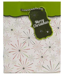 Jillson Roberts Christmas Small Gift Bag, Holiday Sparkles, 6 Count (XST662) : Gift Wrap Bags : Office Products