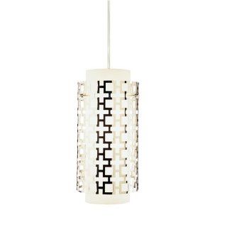 Robert Abbey S663 Mini Pendants with Frosted White Glass and Perforated Metal Outer Shades, Polished Nickel Finish   Ceiling Pendant Fixtures  